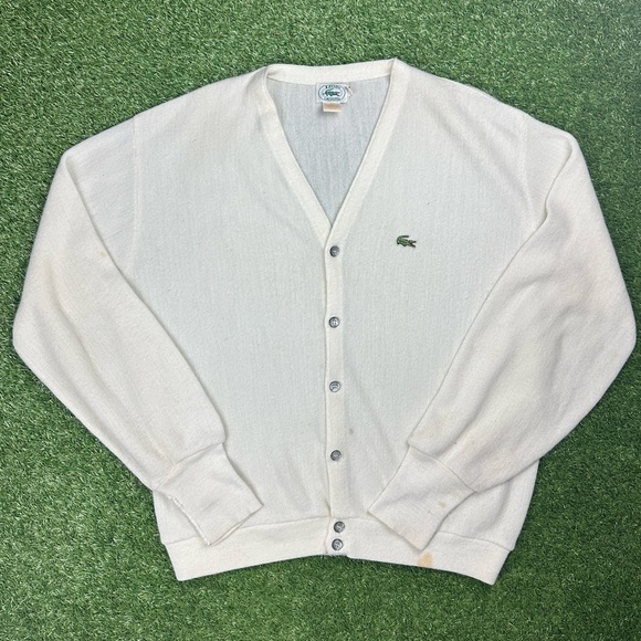 Vintage Lacoste Izod cardigan men’s size large - Picture 1 of 8